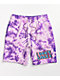 Empyre I Don't Care Purple Tie Dye Sweat Shorts - Thumbnail image 1 of 2