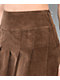 Empyre Inez Brown Corduroy Pleated Skirt - Thumbnail image 4 of 4