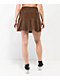 Empyre Inez Brown Corduroy Pleated Skirt - Thumbnail image 2 of 4