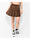 Empyre Inez Brown Corduroy Pleated Skirt - Thumbnail image 1 of 4