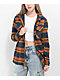 Empyre Jayden Blue & Rust Plaid Flannel Shirt