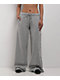 Empyre Jemma Applique Grey Oversized Wide Leg Sweatpants - Thumbnail image 1 of 6