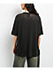 Empyre Julien Black Oversized Burnout T-Shirt - Thumbnail image 2 of 4
