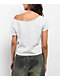 Empyre Kasey Off Shoulder Grey Boxy Crop T-Shirt - Thumbnail image 2 of 3