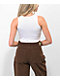Empyre Keep On Rollin White Crop Tank Top - Thumbnail image 2 of 3