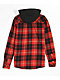 Empyre Kids Chancer Red Hooded Flannel Shirt - Thumbnail image 2 of 2
