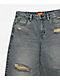 Empyre Kids Destroy Blue Wash Ultra Wide Jeans - Thumbnail image 3 of 4
