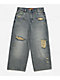 Empyre Kids Destroy Blue Wash Ultra Wide Jeans - Thumbnail image 1 of 4