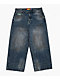 Empyre Kids Horse Power Blue Wash Ultra Wide Skate Jeans - Thumbnail image 1 of 4