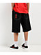 Empyre Kids Ultra Loose Embroidered Black Skate Shorts - Thumbnail image 1 of 4