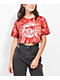 Empyre Kipsy Open Minded Red Tie Dye Crop T-Shirt 