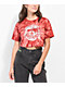 Empyre Kipsy Open Minded Red Tie Dye Crop T-Shirt - Thumbnail image 1 of 3