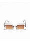 Empyre Lana Silver Rectangle Sunglasses - Thumbnail image 3 of 3