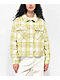 Empyre Lita Green Crop Flannel Shirt - Thumbnail image 3 of 4