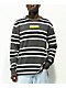 Empyre Logan Charcoal, Black & White Stripe Long Sleeve T-Shirt - Thumbnail image 1 of 3