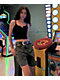 Empyre Loiter Obscure Grey Wash Straight Leg Denim Shorts - Thumbnail image 3 of 5