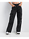 Empyre Loiter Slouchy Black Wash Cargo Denim Jeans - Thumbnail image 1 of 7