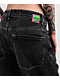 Empyre Loiter Slouchy Black Wash Straight Leg Denim Jeans - Thumbnail image 5 of 5