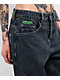 Empyre Loiter Slouchy Straight Leg Petrol Blue Denim Jeans - Thumbnail image 3 of 5