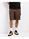 Empyre Loose Fit Double Knee Brown Shorts - Thumbnail image 1 of 7