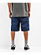 Empyre Loose Fit Double Knee Dark Blue Denim Shorts - Thumbnail image 2 of 4