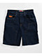 Empyre Loose Fit Double Knee Dark Blue Denim Shorts - Thumbnail image 4 of 4