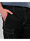 Empyre Loose Fit Embroidered Black Cargo Skate Pants - Thumbnail image 4 of 7