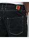 Empyre Loose Fit Embroidered Black Denim Skate Pants