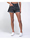 Empyre Melanie Roll Hem Black Denim Shorts - Thumbnail image 1 of 4