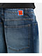 Empyre Midnight Dark Blue Wash Ultra Wide Skate Jeans - Thumbnail image 4 of 5