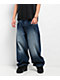 Empyre Midnight Dark Blue Wash Ultra Wide Skate Jeans - Thumbnail image 1 of 5