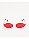 Empyre Miller Mini Oval Red & Silver Sunglasses