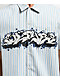 Empyre Motive Striped Blue Short Sleeve Shirt - Thumbnail image 3 of 3