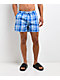 Empyre Ollie Plaid Blue Board Shorts - Thumbnail image 1 of 4