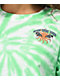Empyre Open Your Mind Green & White Tie Dye Long Sleeve Knot Front T-Shirt