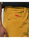 Empyre Pantalones de skate holgados de pana amarillo dorado 