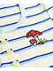 Empyre Paris Button Front Blue Stripe Crop Top - Thumbnail image 3 of 5