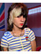 Empyre Paris Button Front Blue Stripe Crop Top - Thumbnail image 5 of 5