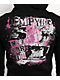 Empyre Pink Riot Black Crop Zip Hoodie - Thumbnail image 4 of 10