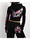 Empyre Pink Riot Black Crop Zip Hoodie - Thumbnail image 2 of 10