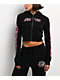 Empyre Pink Riot Black Crop Zip Hoodie - Thumbnail image 1 of 10