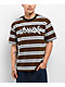 Empyre Razor Stripe Brown Knit T-Shirt - Thumbnail image 1 of 3