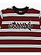 Empyre Razor Stripe Maroon Knit T-Shirt - Thumbnail image 2 of 2