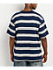 Empyre Razor Stripe Navy Knit T-Shirt - Thumbnail image 2 of 3