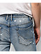 Empyre Recoil Harrison Blue Splatter Super Skinny Jeans