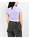 Empyre Rhinestone Gothic Purple Crop T-Shirt - Thumbnail image 2 of 4
