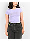 Empyre Rhinestone Gothic Purple Crop T-Shirt - Thumbnail image 1 of 4
