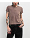 Empyre Ricky Deep Taupe Wash Crop T-Shirt - Thumbnail image 1 of 4