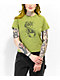 Empyre Ricky Scorpion Green Wash Crop T-Shirt - Thumbnail image 1 of 2