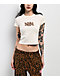 Empyre Roar Beige Crop T-Shirt - Thumbnail image 1 of 3